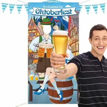 Oktoberfest Vakarėlių dekoracijos Foto rekvizitas Milžiniškas audinys Foto būdelės fonas Juokingi Oktoberfest žaidimai Reikmenys alaus festivaliui