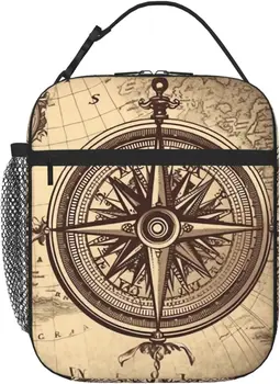 Kompaso navigacijos dėsnis Izoliuotas vandeniui atsparus pietų tote daugkartinio naudojimo pietų dėžutė pietų aušintuvo krepšys darbo biuro iškylų kelionėms