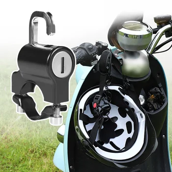 Apsaugos nuo vagysčių šalmo užrakto vairo laikiklis Motociklas Elektrinis motociklas Universalus saugumas Metalinis užraktas 22mm-26mm su raktų komplektu