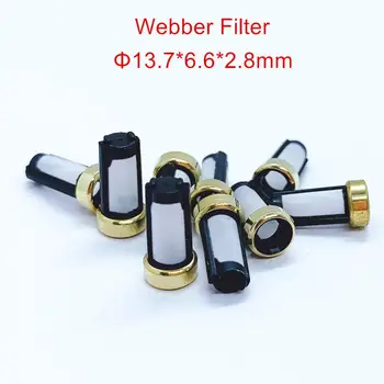100vnt Degalų purkštukų filtras Weber Marelli purkštukams IWP ir IW serijos 6.6mm gniuždymo žiedas 3mm Renault Clio 1.6 1.8 (AY-F107