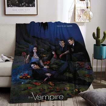 Vampyro dienoraščio sofos užvalkalo antklodė žiemai Sabanas Navideñas Dvigulė lovatiesė Lovos antklodės Kelio metimas Pūkuotas minkštas šiltas miegas