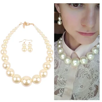 Pearl Short Clavicle Chain Rankų darbo temperamento vėrinys Imituoti perlų vestuvių papuošalai moterims Dovana