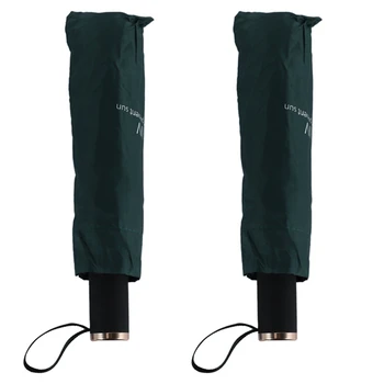 2X UV skaidrus skėtis tris kartus Sutirštinti juodi klijai Apsaugos nuo saulės skėtis Devyni fanera Skėčiai Skėčiai Žalia