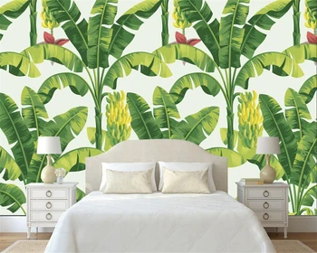 Beibehang Individualūs tapetai modernus paprastas atogrąžų miško augalas bananų lapų freska namų dekoravimas TV fonas sienos tapetai