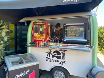 Jav Hotdog Street Maisto krepšelio kavos priekaba Popcorn sumuštinių pyragas Vitrina Maitinimas Pica Maisto sunkvežimis su pilna virtuve