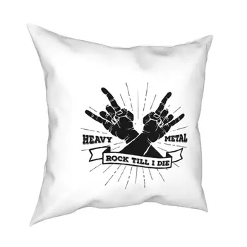 Heavy Metal Square Pagalvių dėklai Rokenrolo muzikos pagalvėlės užvalkalas Nuostabus poliesterio dekoro pagalvės užvalkalas namams 18