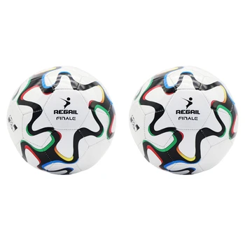 Top!-2X REGAIL Professional Size 5 Soccer Ball Thickened Team Match Balls Machine-Stitched Football Practice Treniruočių kamuoliai