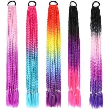 Full Star 1PCS New Girls Elastic Rubber Bands Bners Hair Accessories Wig Ponytail Hair Ring Kids Twist Pint Rope Hair Braider