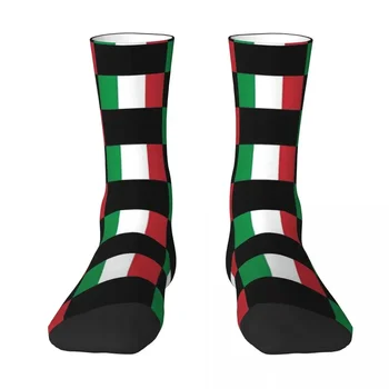 All Seasons Crew Kojinės Italijos vėliava Kojinės Harajuku Juokingos Hip Hop ilgos kojinės Aksesuarai vyrams Moterys Kalėdinės dovanos