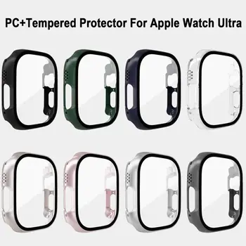Apsauginis dėklas, skirtas Apple Watch Ultra 49MM viso dangtelio ekrano apsaugai, grūdinto stiklo plėvelės buferio apvalkalui