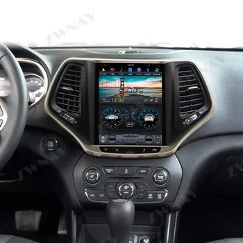 skirta Jeep Cherokee 5 KL Tesla stiliaus Tesla ekranas 2013 - 2018 Automobilių radijas Multimedijos vaizdo grotuvas Navigacija GPS Android 9.0 PX6