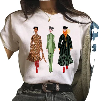Karštas pardavimas Animacinis filmas Fashion Gauguin Batai Spausdinti marškinėliai Trumpomis rankovėmis Moteriški Tops Grafiniai marškinėliai Harajuku Tee Oversized