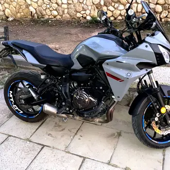 Sukomplektuotas motociklas 17 colių priekinių ir galinių ratų stebulės MT-07 Yamaha patobulintas lipdukas MT07 MT 07 Ratlankio šviesą atspindintys lipdukai