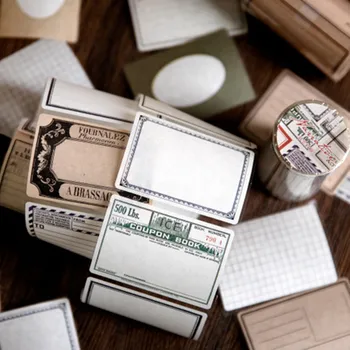 Vintage Writable Frame Label Notes Washi Tape Planner Lipni juosta 