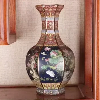 26CM Keraminės vazos svetainės dekoravimo emalio porceliano namų baldai Antikvarinių daiktų kolekcija