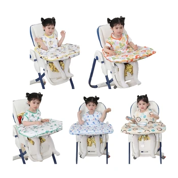 Baby Dining Chair Feeding Bib Toddler Cartoon Print Water Spill Protection Cover