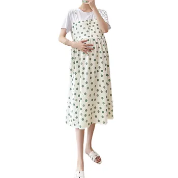 Moterų pavasario motinystės slaugos suknelė Taškai Žindymas Nėštumas Retro vasaros suknelė