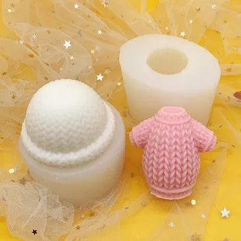 Mielas vaikiškas megztinis Kvapioji žvakė Silikoninė forma 
