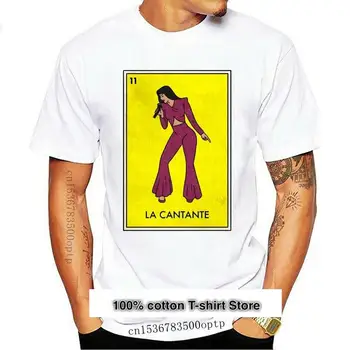 Nuevo estampado hombres T camisa camisetas de algodón o-Cuello de manga corta Loteria Selena La cantante mujeres camiseta
