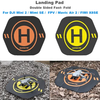 Drone Landing Pad 55cm Fast-Fold Double-Sided PU Leather Waterproof for DJI MINI 2 DJI FPV/Mini 3 pro/Air 2S/Mavic 2/FIMI X8SE