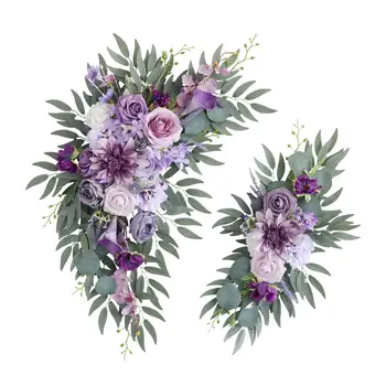 2 vnt. Simuliacinės vestuvinės gėlės Swags Gėlių dekoracijos vestuvių namams