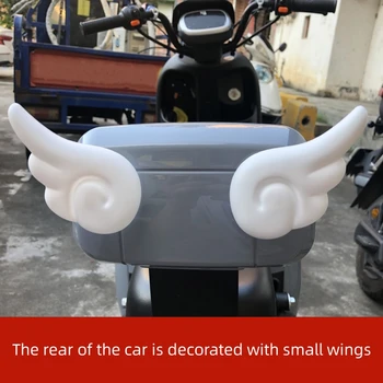 Motociklo lipdukas Galiniai maži sparnai 3D dekoratyvinis lipdukas šalmas kėbulo modifikavimo lipdukas motociklų priedai
