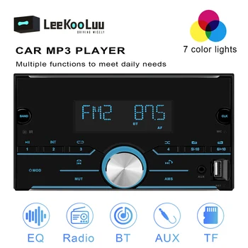 LeeKooLuu 2Din Automobilio radijas Stereo nuotolinio valdymo pultas Bluetooth Audio Music Universal 2 Din Car MP3 grotuvas USB/SD/AUX-IN, skirtas Nissan VW