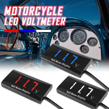 Daugiafunkcis Voltimetro skaitmeninio laiko laikrodžio termometras DC ekrane Valties motoroleris 1 12V motociklas LED automobilis 3 IP67 Voltmete Y4S8