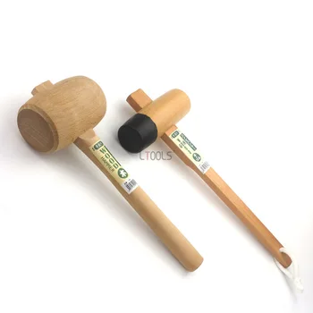 Rankų darbo japoniško stiliaus medinis plaktukas, kietas buko medžio plaktukas Dailidės raižytas medinis plaktukas Stulbinantys dailidės rankiniai įrankiai