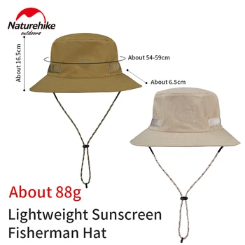 Naturehike Lauko žvejo kepurė UPF50+ kremas nuo saulės 88g Ultralight Vasaros žygiai-laipiojimo skrybėlė Mada Kvėpuojanti moters/vyro kepurė