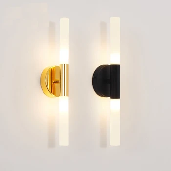 paprastas metalinis vamzdis sieniniai šviestuvai namų dekoras fonas sienos apmušalas naktinis koridorius Šviestuvas Tualetas Vonios kambarys LED veidrodžio šviesa