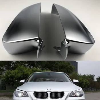 Šoniniai galinio vaizdo šoninio veidrodžio dangteliai, skirti BMW E60 E61 E63 E64 F10 F11 F01 F02 5/6/7 serijai 2008-2013 1 pora matinis sidabras