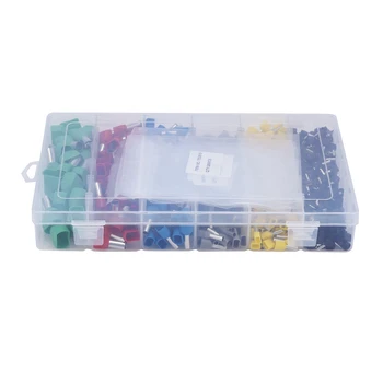 2340Pcs Dual Bootlace Ferrule Teminator Kit Electric Crimp Dual Entry Cord End Wire Gn Connector