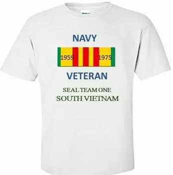 Seal Team One* Pietų Vietnamas * Vietnamo veteranų kaspinas 1959-1975 m. marškinėliai