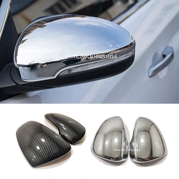 Hyundai Tucson 2015 16 17 18 19 2020 ABS Chrome automobilio šoninės durys Galinio vaizdo tekinimo veidrodžio lipduko dangtelio apdailos priedai 2vnt