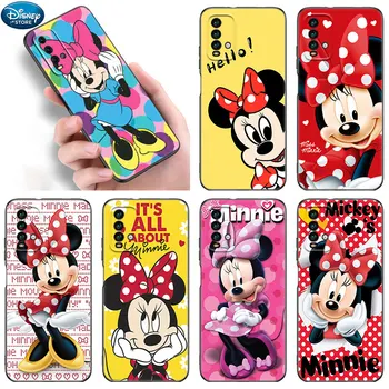 Disney Minnie pelės silikoninis telefono dėklas, skirtas Xiaomi Redmi Note 11 11S 11T 11E 10 10T 10S 9S 8T 9 8 Pro 5G Global Black Soft Cover