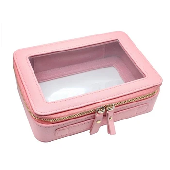 Skaidri kosmetikos dėžutė Kvadratinė oro pagalvės dėžutė Lūpų dažų dėžutė Tualeto krepšys vandeniui atsparus kosmetikos laikymo krepšys