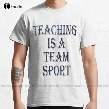 Mokymas yra komandinis sportas Klasikiniai marškinėliai Vyriški naujutėlai Individualūs Dovana Kvėpuojanti medvilnė Fashion Tshirt Summer Xs-5Xl Tee