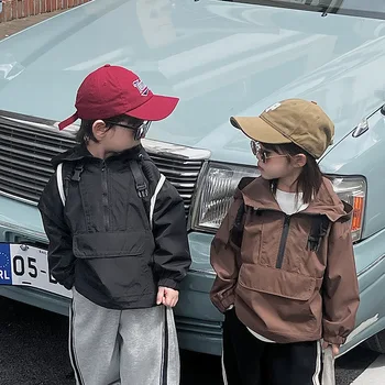 Vaikiškas striukės paltas 2023 Pavasario ruduo Nauji madingi berniukai ir mergaitės Korėjietiško stiliaus sportinis vaikų laisvalaikio dailus švarkas