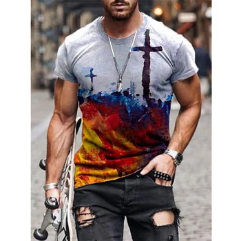 Europos ir Amerikos madingos gatvės hiphopo serijos skaitmeniniu būdu atspausdinti vyriški sportiniai marškinėliai trumpomis rankovėmis
