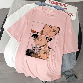 Oya Oya Oya Summer Haikyuu Tshirt Women Kuroo Anime Bokuto Manga Shoyo Tinklinis Kūrybiniai marškinėliai Moteriški gatvės drabužiai Marškinėliai Ins