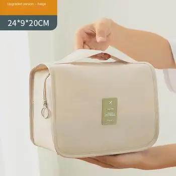 Kosmetikos krepšys twill nešiojamas paprastas mergaitiškas širdies tualeto reikmenų krepšys didelės talpos vyriškas kosmetikos krepšys kablio krepšys