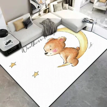 Mielas animacinis meškos kilimas Svetainės kilimai Kilimėliai miegamajam Prausyklos grindų kilimėlis Mielas kilimėlis vaikams