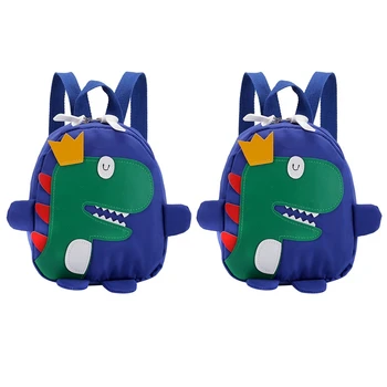 2X Mieli vaikai Darželis Mokyklinis krepšys 3D animacinis filmas Dinozaurų mini kuprinė Naujas kūdikis berniukas mergaitė mokyklinis krepšys mėlynas