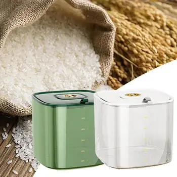  didelės talpos ryžių laikymo konteineris daugkartinio naudojimo ryžių dėžės dozatorius hermetiškas sandarus maisto laikymo bakas stalviršio sausoms prekėms