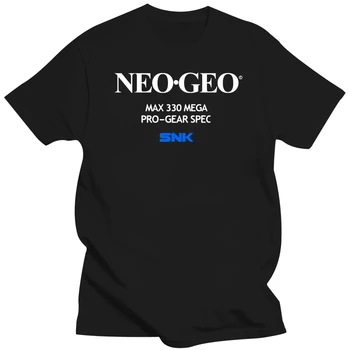 Funny Fatal Fury Neo Geo Startup Screen Tshirt Men Round Collar Cotton Marškinėliai trumpomis rankovėmis Trikotažiniai marškinėliai vyrams