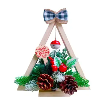 Mediniai kalėdiniai puošmenos Apšviesti mediniai puošmenos Ornamentai Pušies medžiaga Dekoravimo reikmenys miegamojo kavai