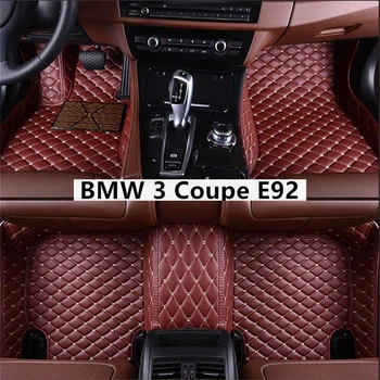 Nauja BMW 3 Coupe E92 2doors Alfombrillas Custom Fahion automobilių grindų kilimėliai Foot Coche priedai Auto Solid Color Diamond