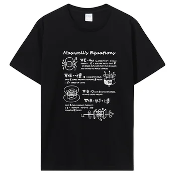 Juokinga elektromagnetinė fizika Maksvelo lygtis Formulė T marškinėliai Medvilniniai marškinėliai Gimtadienio dovanos Vasaros stiliaus marškinėliai Vyriški drabužiai