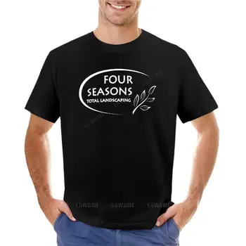 Four Seasons Total Landscaping Logo marškinėliai marškinėliai vyras estetiniai drabužiai tušti marškinėliai juodi marškinėliai vyrams
